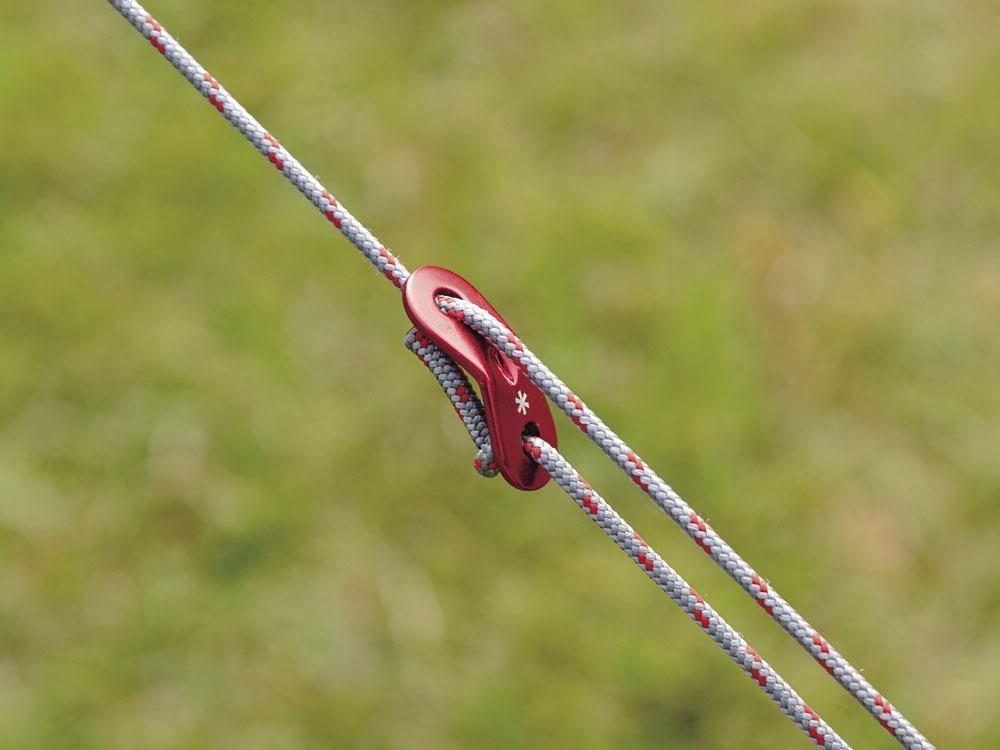 Red Aluminum Rope Tensioner - Snow Peak