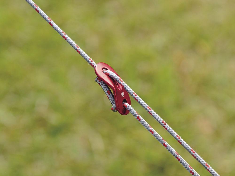 Red Aluminum Rope Tensioner - Snow Peak