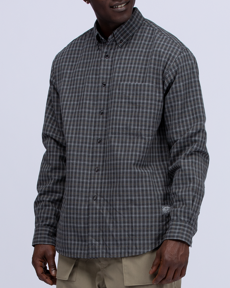 Cotton Check Button Down Shirt